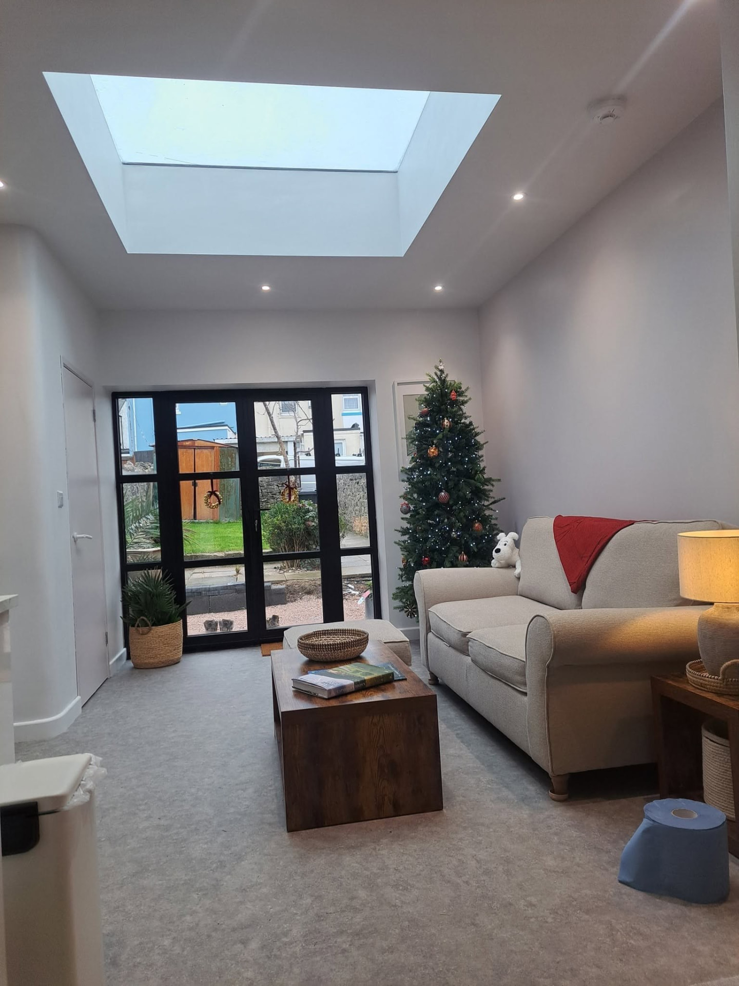 House extension: living area roof lantern, completed work, supplied project photograph