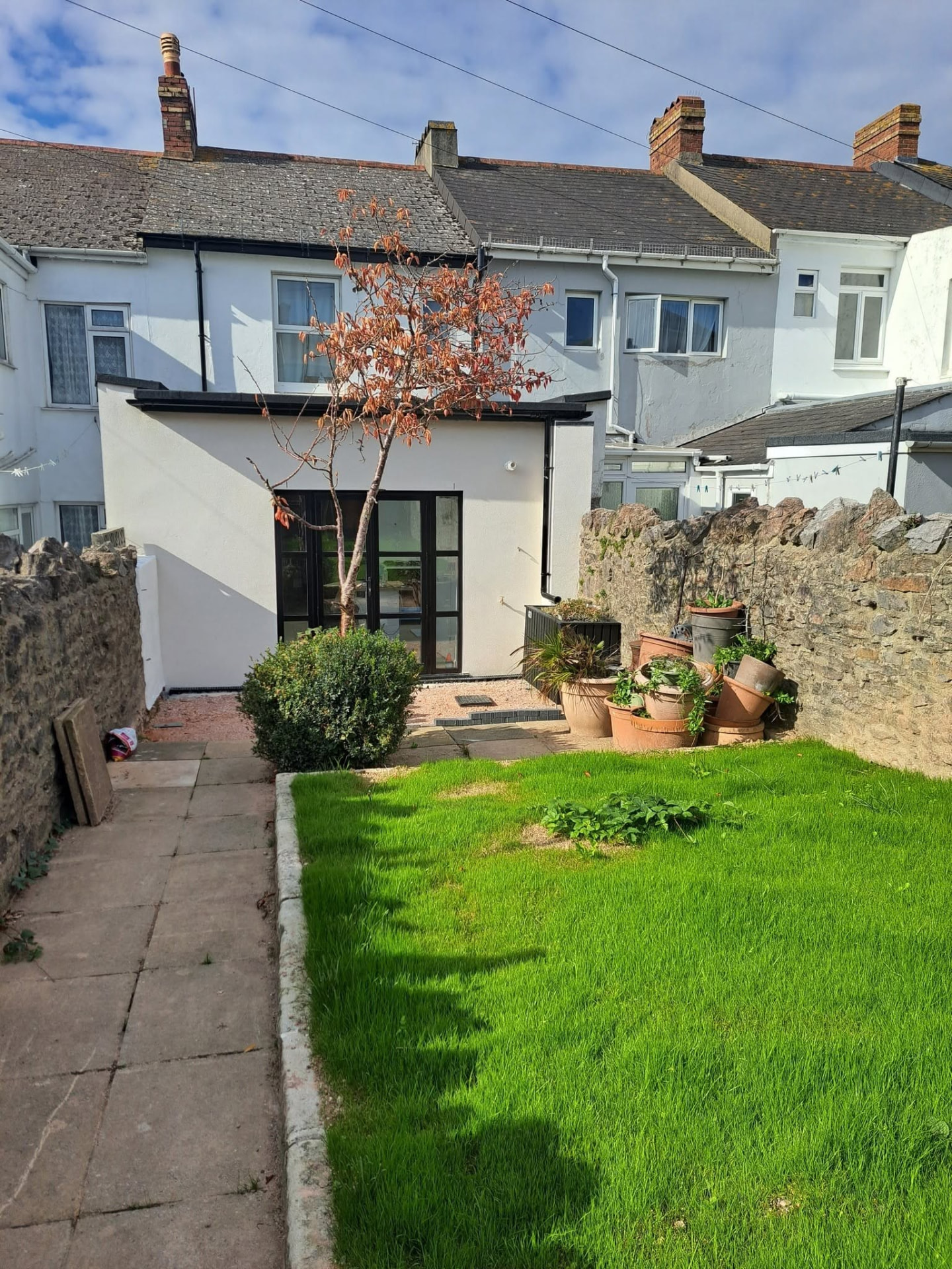 House extension: rear flat roof, completed work, supplied project photograph