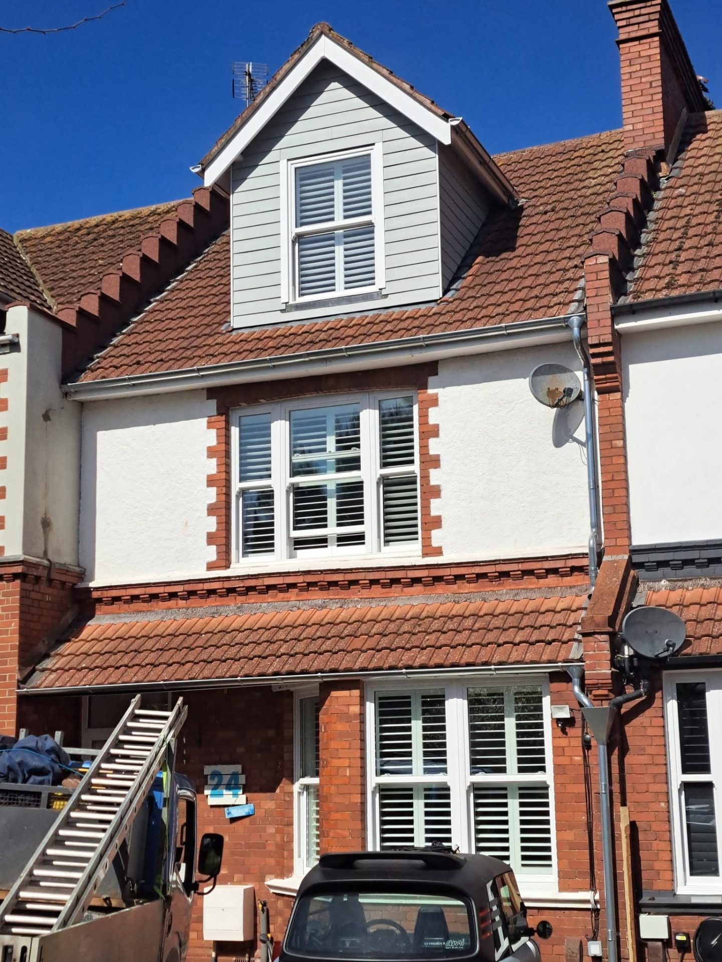 Home refurbishment: guttering, completed work, supplied project photograph