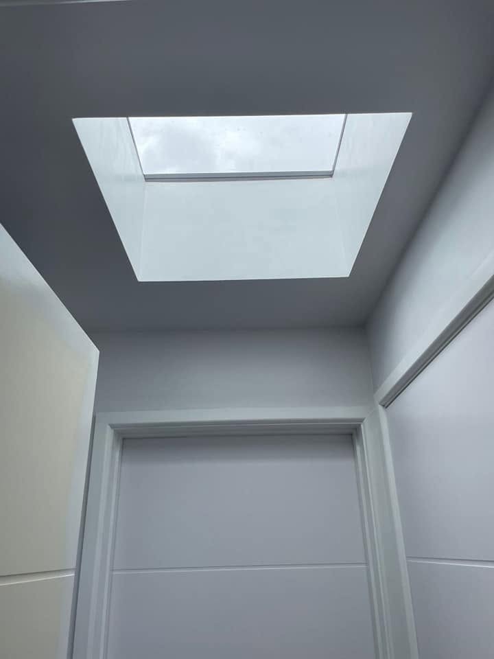 House extension: rooflight interior, completed work, supplied project photograph