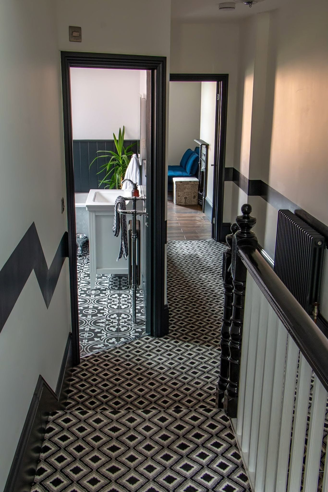 Home refurbishment: landing, completed work, supplied project photograph